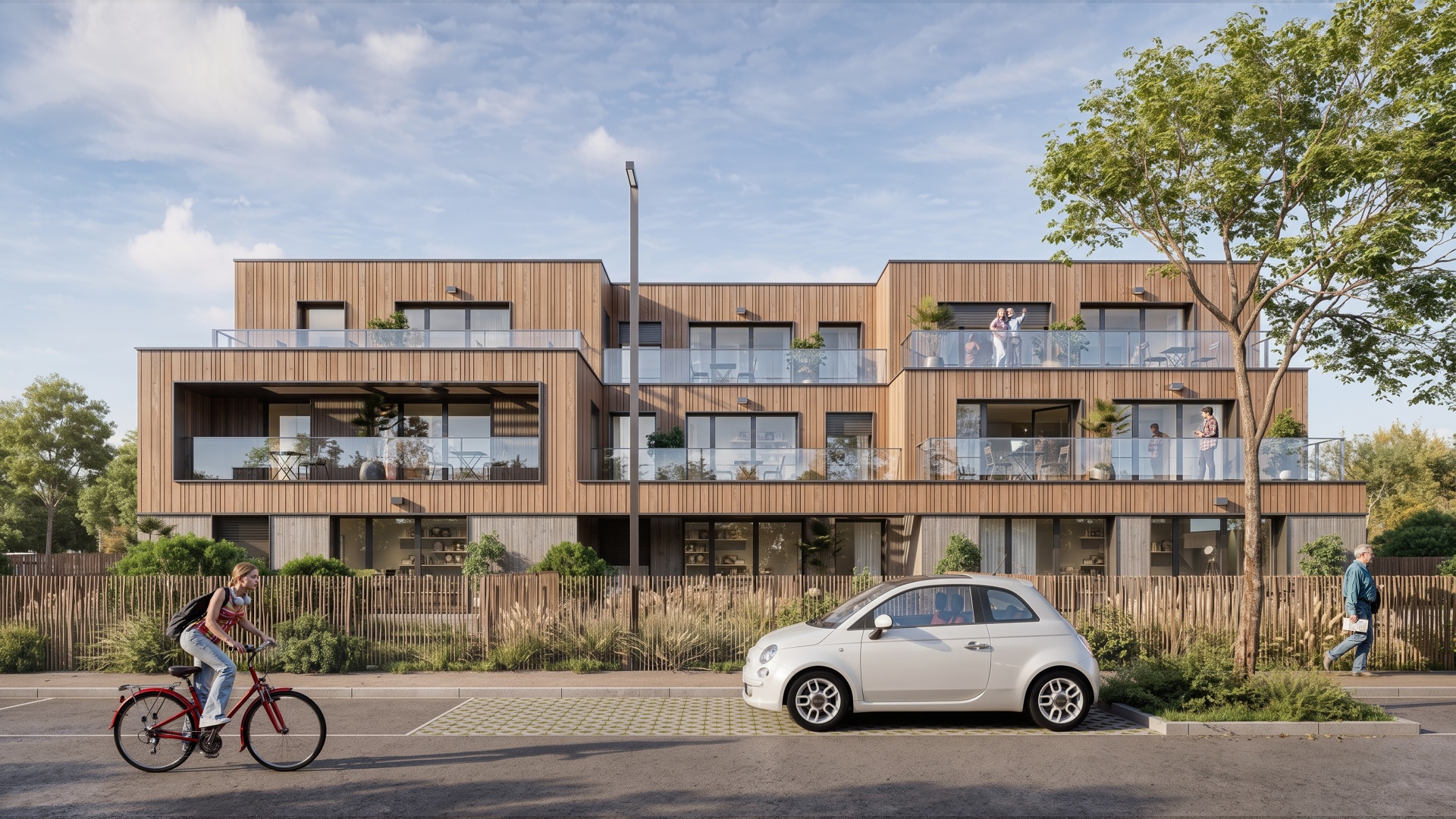 Perspective 3D pour un projet de logements collectifs à Le Portel pour DBI