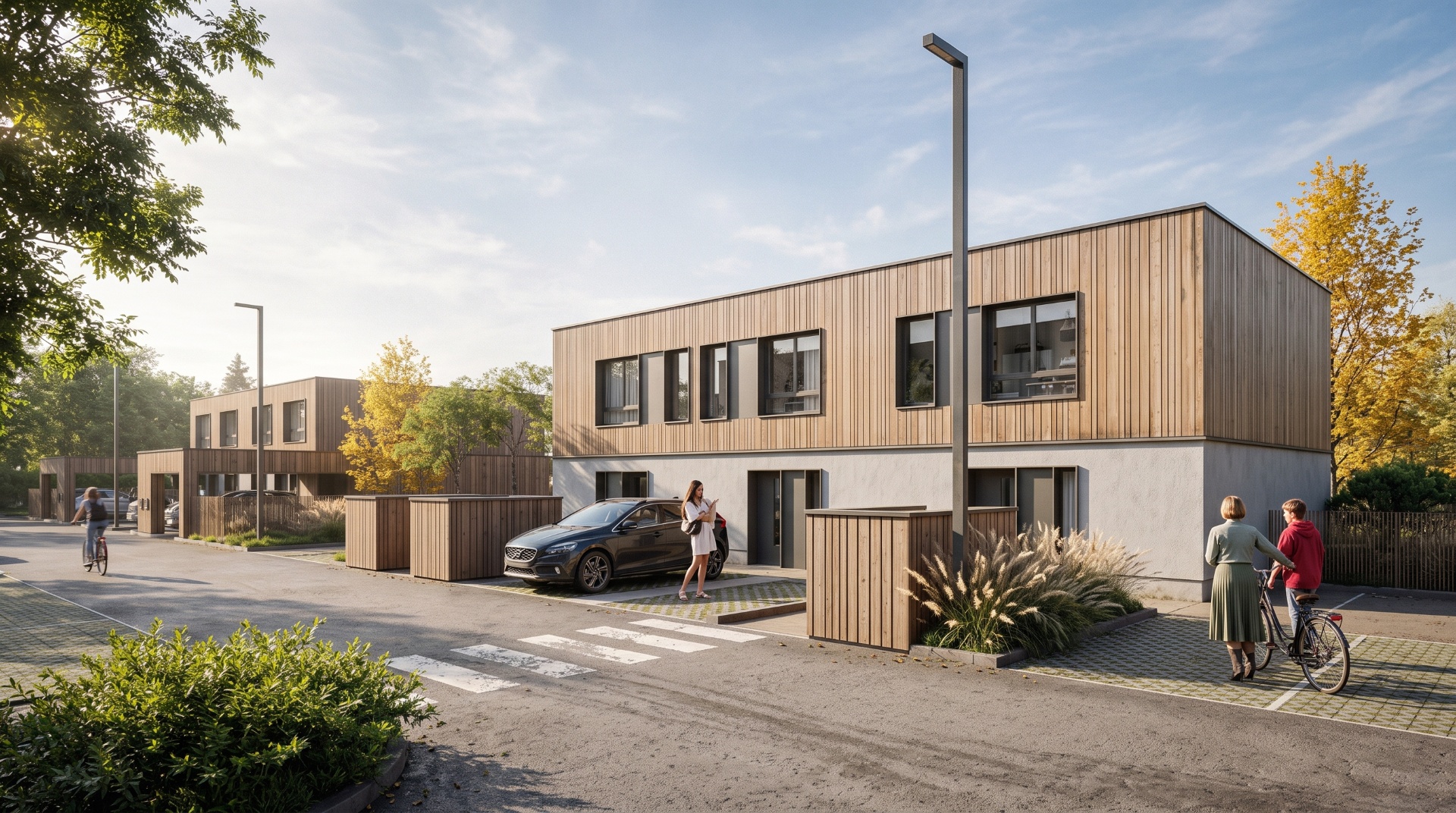 Perspective 3D pour un projet de logements individuels à Le Portel pour DBI