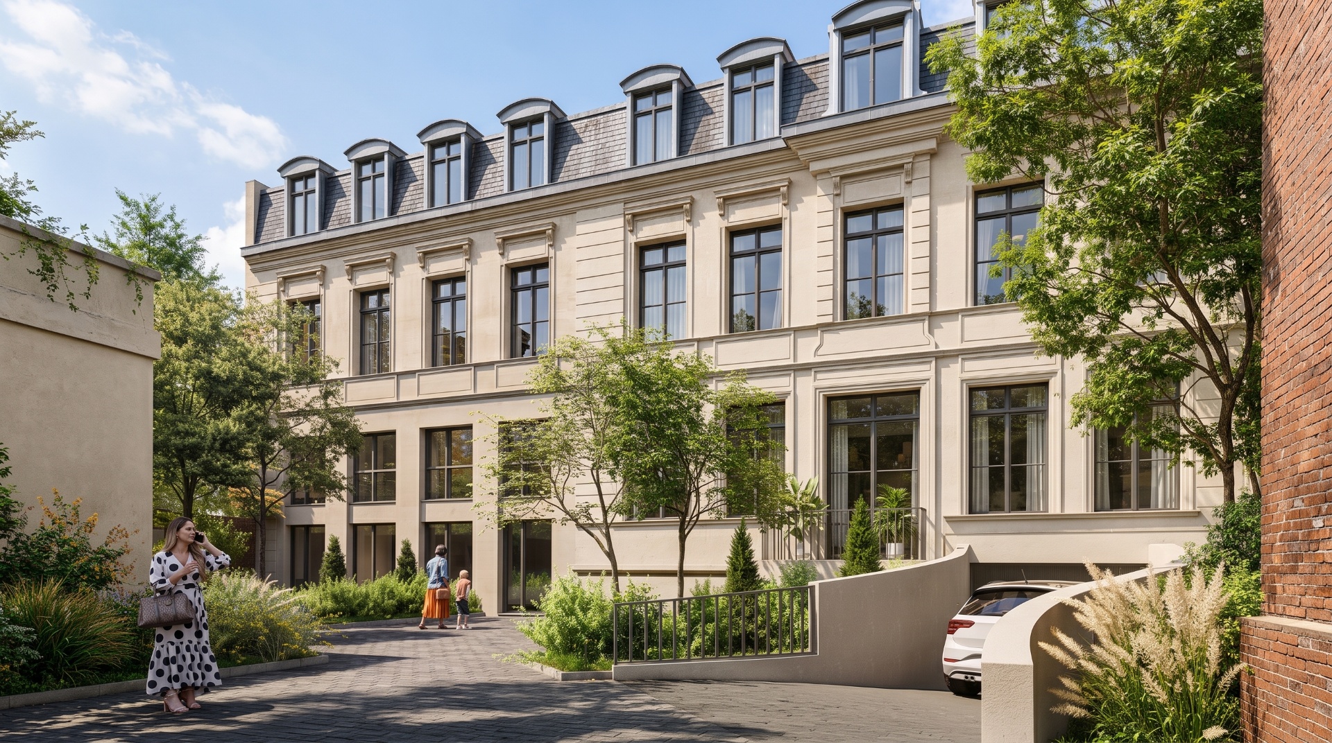 Perspective 3D de la réhabilitation d'un bâtiment rue Royale à Lille pour Bo Architectes
